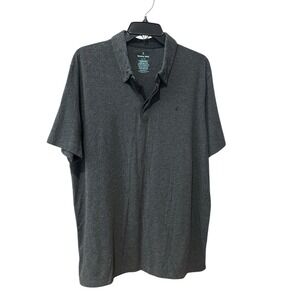 Tommy John Polo Mens XL Shirt Short Sleeve Cotton Blend Heather Gray Soft #D11-6